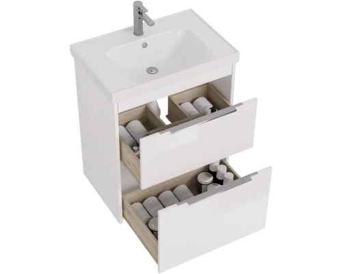 Тумба белый глянец 67 см Dreja Prime 99.9301