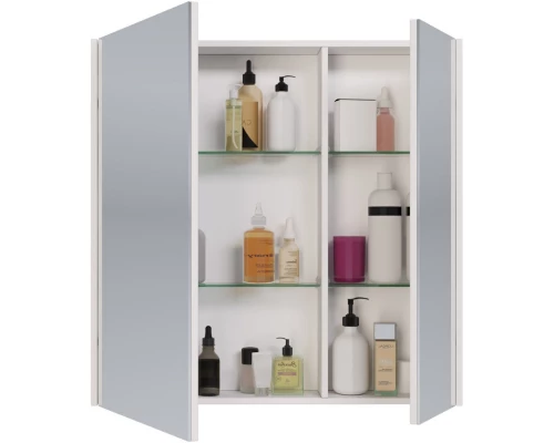 Зеркальный шкаф 70x70 см белый глянец L Dreja Prime 99.9305