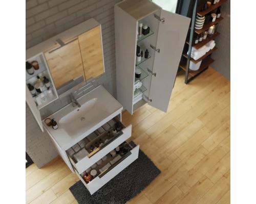 Тумба белый глянец 87 см Dreja Prime 99.9302