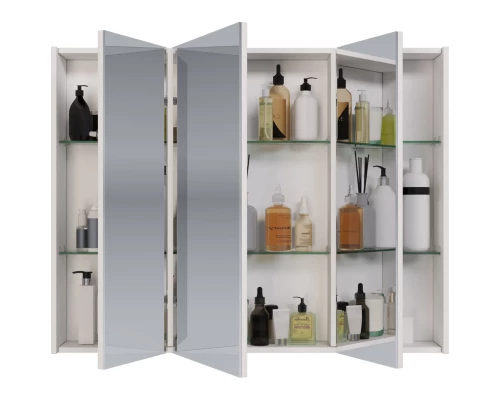 Зеркальный шкаф 90x70 см белый глянец L Dreja Prime 99.9306