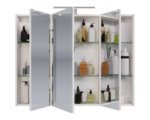 Зеркальный шкаф 90x70 см белый глянец L Dreja Prime 99.9306