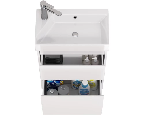 Тумба белый глянец 52,4 см Dreja Slim 99.0400