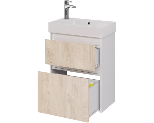 Тумба дуб кантри/белый глянец 52,4 см Dreja Slim 99.0500