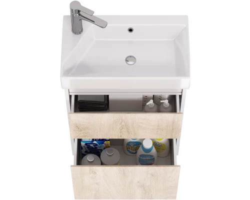 Тумба дуб кантри/белый глянец 52,4 см Dreja Slim 99.0500