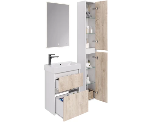 Тумба дуб кантри/белый глянец 52,4 см Dreja Slim 99.0500