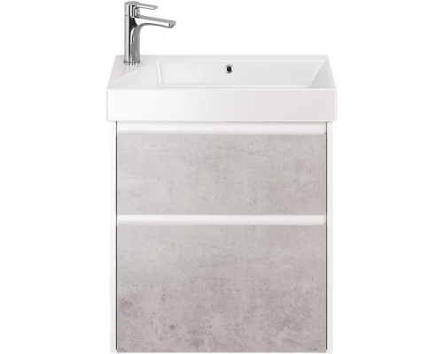 Тумба белый глянец/бетон 62 см Dreja Slim 99.0503