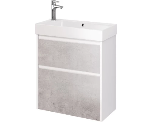 Тумба белый глянец/бетон 62 см Dreja Slim 99.0503