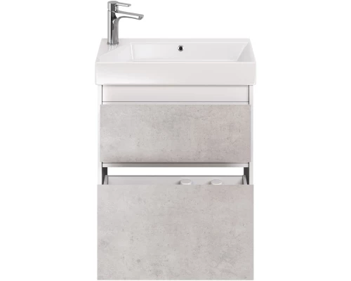 Тумба белый глянец/бетон 62 см Dreja Slim 99.0503
