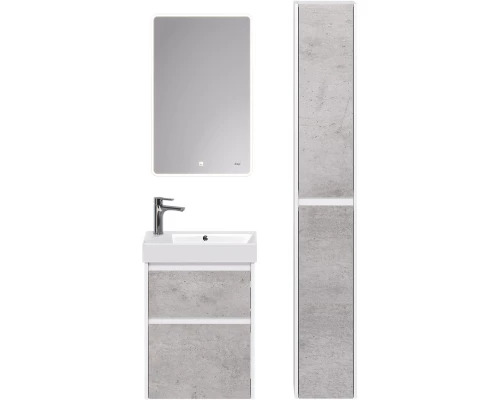 Тумба белый глянец/бетон 62 см Dreja Slim 99.0503