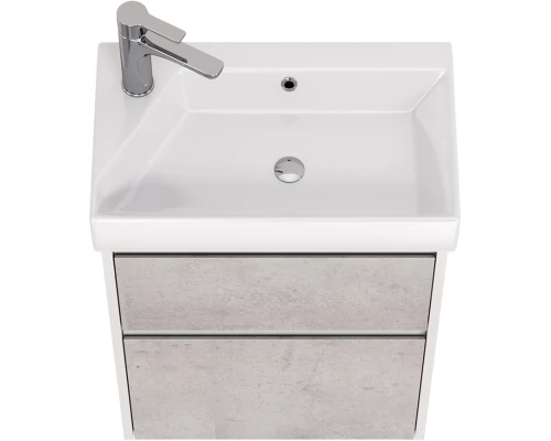 Тумба белый глянец/бетон 52,4 см Dreja Slim 99.0502