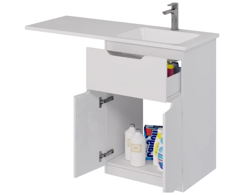 Тумба белый глянец 56,5 см Dreja Vega 99.0450