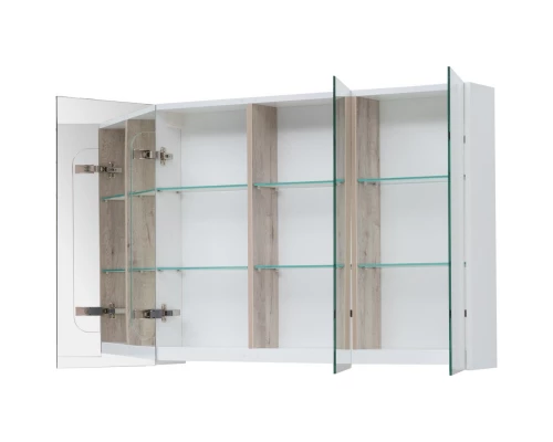 Зеркальный шкаф 100x74 см белый глянец Dreja Premium 77.9003W