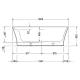 Акриловая ванна 185,5x88,5 см Duravit Cape Cod 700330000000000