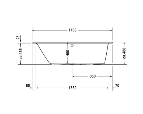 Акриловая ванна 170x75 см левая Duravit Darling New 700242000000000