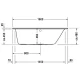 Акриловая ванна 160x70 см R Duravit Darling New 700239000000000