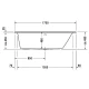 Акриловая ванна 170x70 см R Duravit Darling New 700241000000000