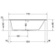 Акриловая ванна 170x75 см R Duravit Darling New 700243000000000