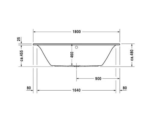 Акриловая ванна 180x80 см Duravit Darling New 700244000000000