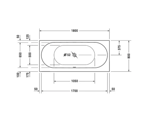 Акриловая ванна 180x80 см Duravit Darling New 700244000000000