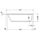 Акриловая ванна 170x75 см Duravit Daro 700027000000000