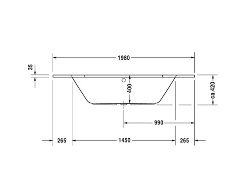 Акриловая ванна 140x140 см Duravit D-Code 700137000000000