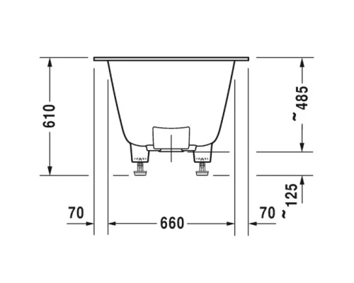 Акриловая ванна 180x80 см Duravit DuraSquare 700426000000000