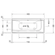 Акриловая ванна 180x80 см L Duravit DuraSquare 700427000000000
