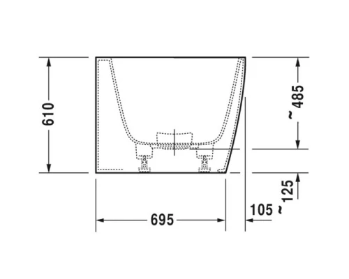 Акриловая ванна 180x80 см R Duravit DuraSquare 700428000000000