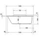 Акриловая ванна 160x70 см L Duravit DuraStyle 700292000000000