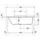 Акриловая ванна 170x75 см L Duravit DuraStyle 700296000000000