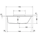 Акриловая ванна 170x75 см R Duravit DuraStyle 700297000000000
