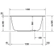 Акриловая ванна 140x80 см Duravit DuraStyle 700233000000000