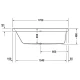 Акриловая ванна 170x70 см L Duravit Happy D.2 700310000000000