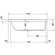 Акриловая ванна 170x75 см L Duravit Happy D.2 700312000000000