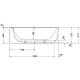 Акриловая ванна 185x95 см L Duravit Luv 700431000000000