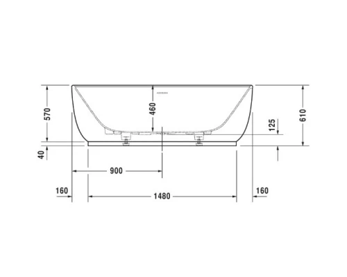 Акриловая ванна 180x85 см Duravit Luv 700434000000000