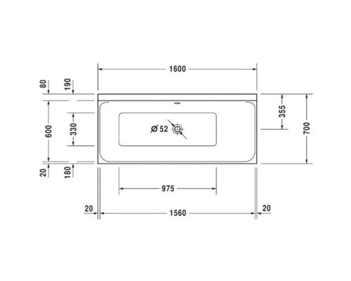 Акриловая ванна 160x70 см R Duravit P3 Comforts 700372000000000