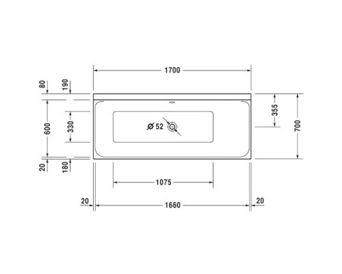 Акриловая ванна 170x70 см R Duravit P3 Comforts 700374000000000