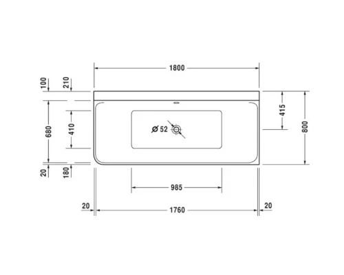 Акриловая ванна 180x80 см R Duravit P3 Comforts 70038000000000