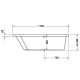 Акриловая ванна 170x100 см L Duravit Paiova 700212000000000