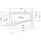 Акриловая ванна 170x100 см L Duravit Paiova 700212000000000