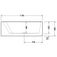 Акриловая ванна 170x100 см L Duravit Paiova 700264000000000