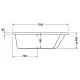 Акриловая ванна 170x100 см R Duravit Paiova 700213000000000