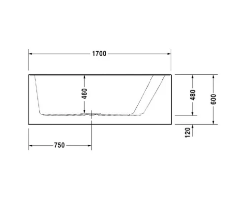 Акриловая ванна 170x100 см R Duravit Paiova 700265000000000