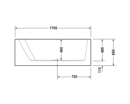 Акриловая ванна 170x130 см L Duravit Paiova 700266000000000