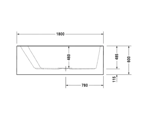 Акриловая ванна 180x140 см L Duravit Paiova 700268000000000