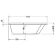 Акриловая ванна 170x130 см R Duravit Paiova 700215000000000