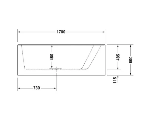 Акриловая ванна 170x130 см R Duravit Paiova 700267000000000