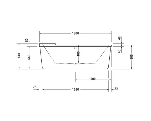 Акриловая ванна 180x80 см Duravit Starck 700010000000000