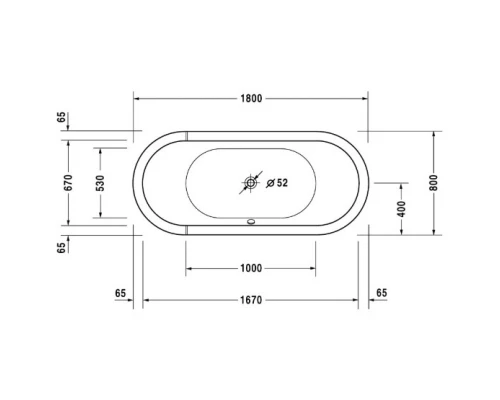 Акриловая ванна 180x80 см Duravit Starck 700010000000000
